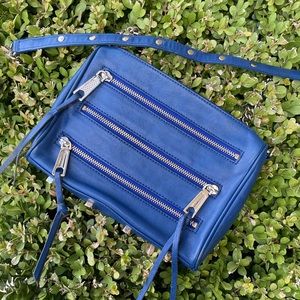 Rebecca Minkoff three zip handbag in cobalt blue